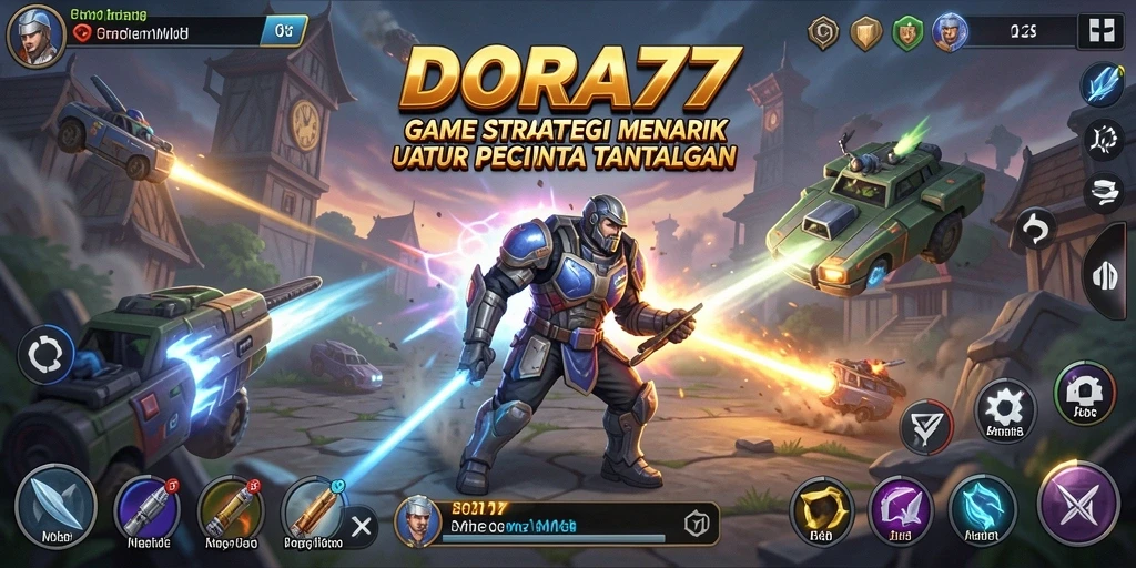 Tampilan gameplay DORA77 dengan tantangan strategi yang menegangkan.