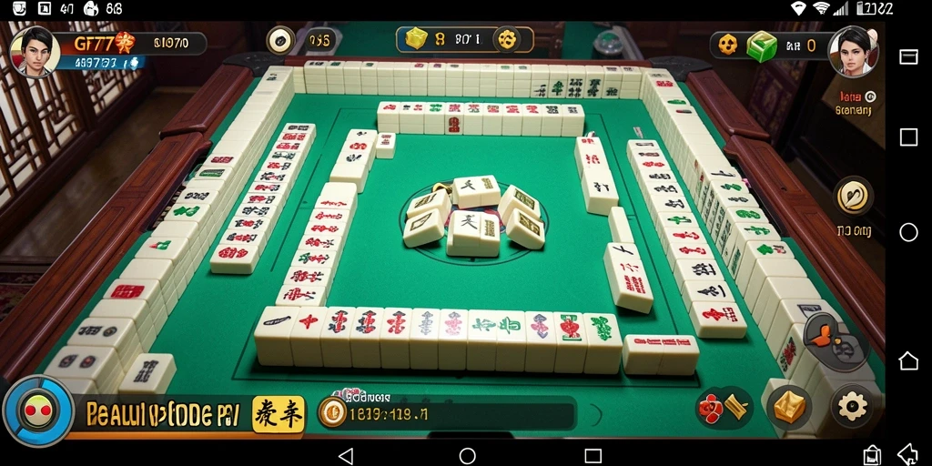Screenshot gameplay GF777 menampilkan puzzle Mahjong yang seru.