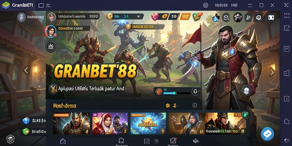 Tampilan antarmuka GRANDBET88 yang intuitif dan efisien.