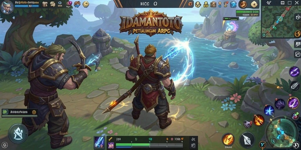 Tampilan gameplay menegangkan dari IDAMANTOTO di dunia ARPG.