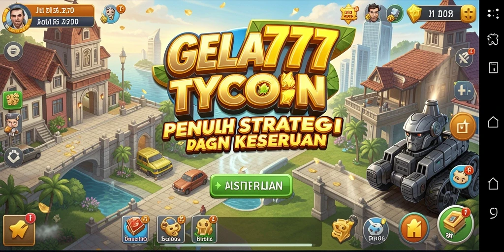 Screenshot JELAS777 menampilkan gameplay seru dalam mengelola bisnis Tycoon.