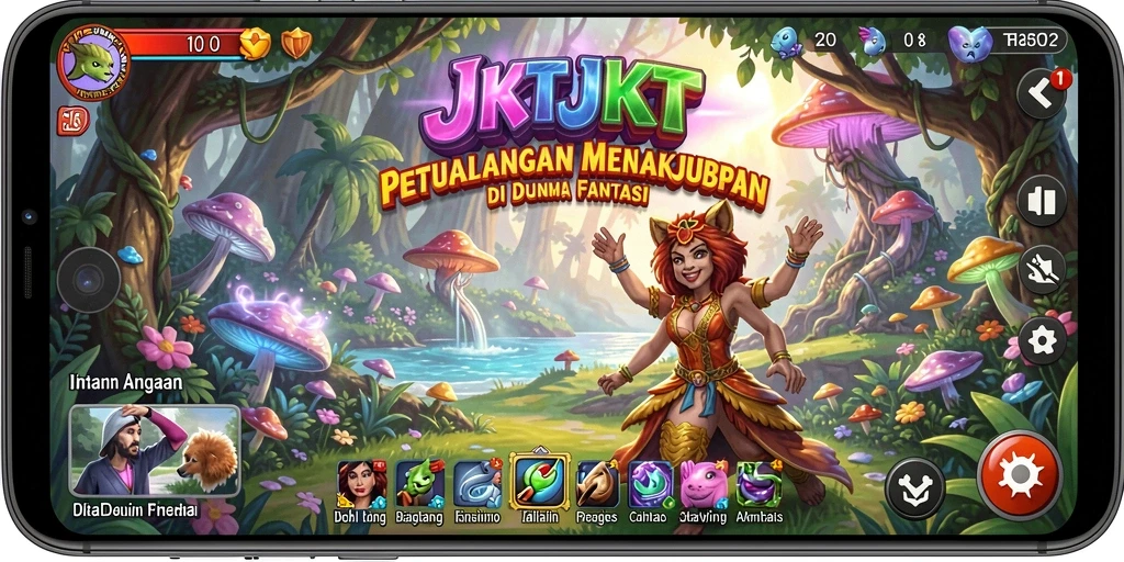 Tampilan gameplay seru dari JKTJKT dengan dunia fantasi yang menakjubkan.