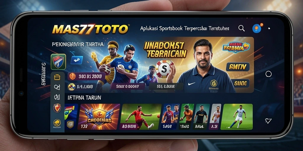Tangkapan layar MAS77TOTO menampilkan antarmuka taruhan olahraga yang menarik.