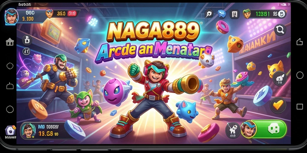 Screenshot gameplay NAGA889 yang menunjukkan aksi seru dalam permainan arcade.