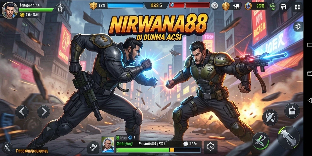 Tampilan aksi seru dalam gameplay NIRWANA88 yang memukau.
