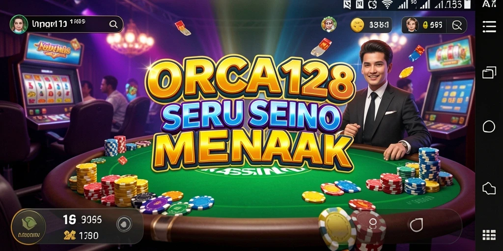 Screenshot ORCA128 menampilkan gameplay seru di kasino.