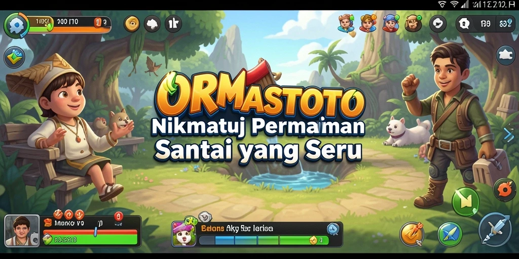 Tangkapan layar ORMASTOTO menampilkan aksi gameplay yang berwarna dan seru.