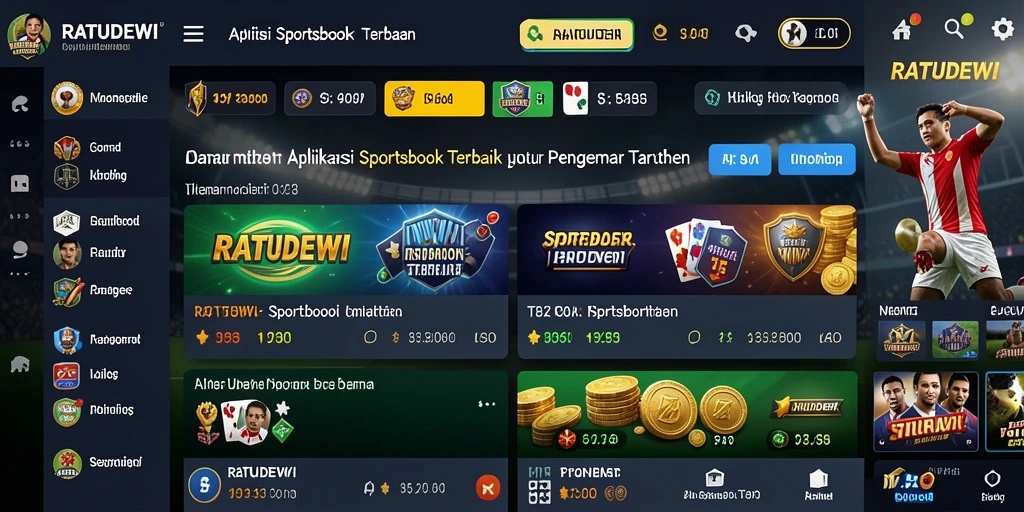 Tampilan menarik dari gameplay taruhan olahraga di RATUDEWI.