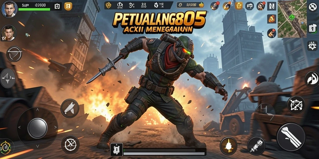Tampilan gameplay SUPER805 yang penuh aksi dan tantangan.