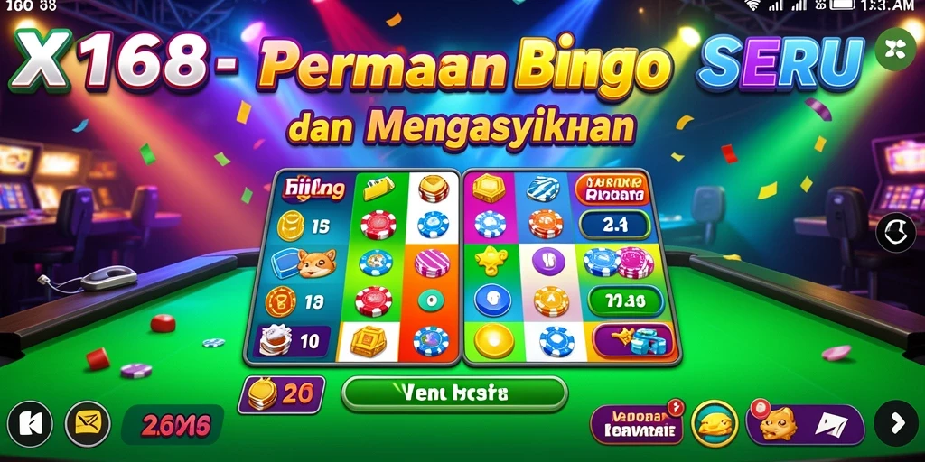 Tampilan gameplay Bingo yang menarik dan seru di X168.